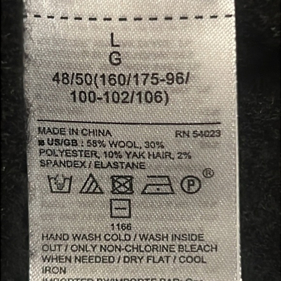 NWT Elegant Black Deep V-neck Banana Republic Sweater Wool & Yak Blend Soft sz L - Picture 6 of 7